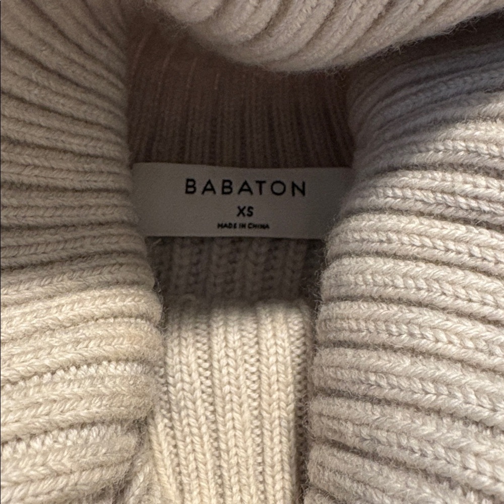 Aritzia Babaton Cream Turtleneck Sweater - Picture 2 of 2